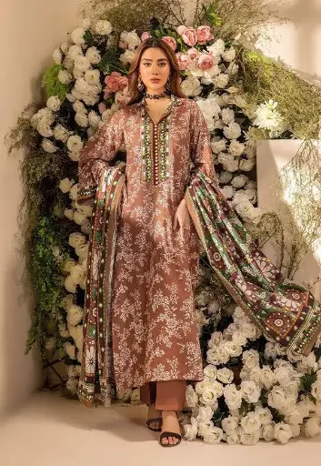 3 Pcs Digital Printed Suit
