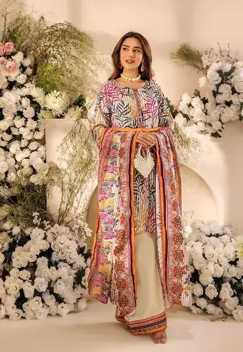 3 Pcs digital printed suit for women