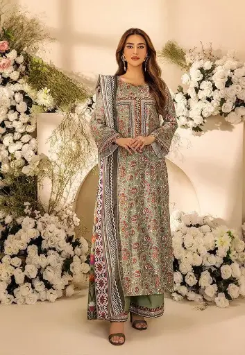 3 Pcs Digital Printed Suit